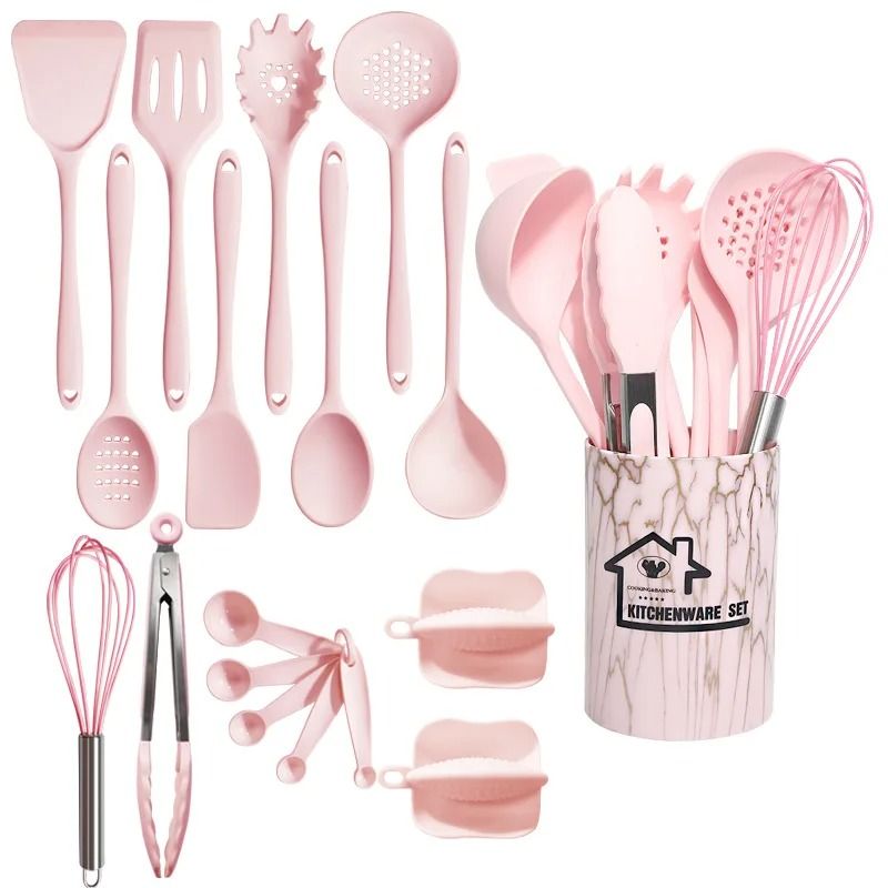 18-Piece Professional Silicone Kitchenware Set – Heat-Resistant Non-Stick Cookware