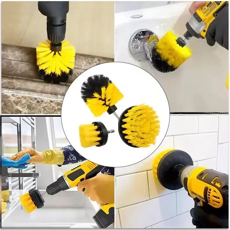 TurboClean Drill Brush Kit – Power Electric Scrubber Brush Set for Deep Cleaning