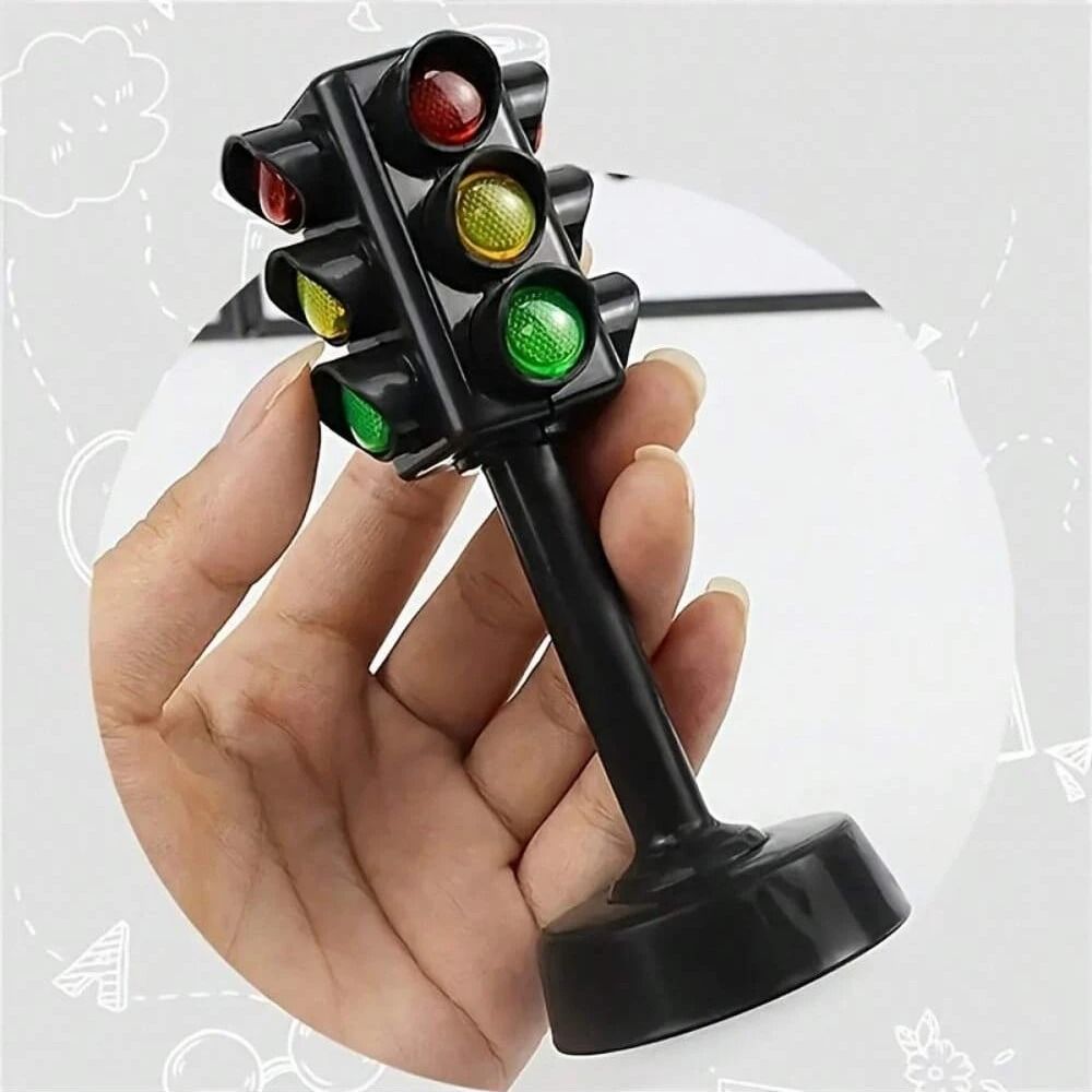 Kids Traffic Light Toy Educational Mini Traffic Sign Set