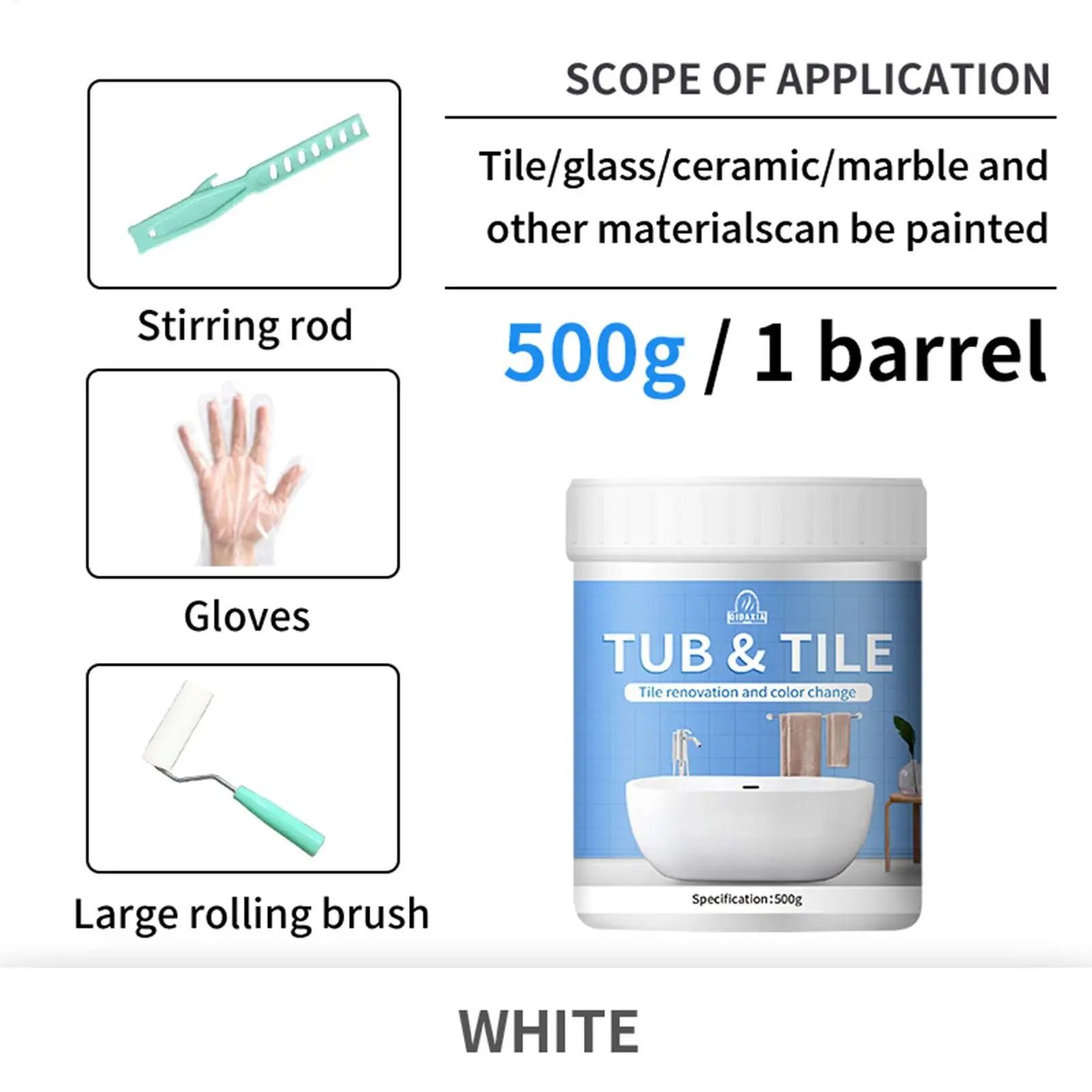 Bathroom Tile and Bathtub Paint Kit