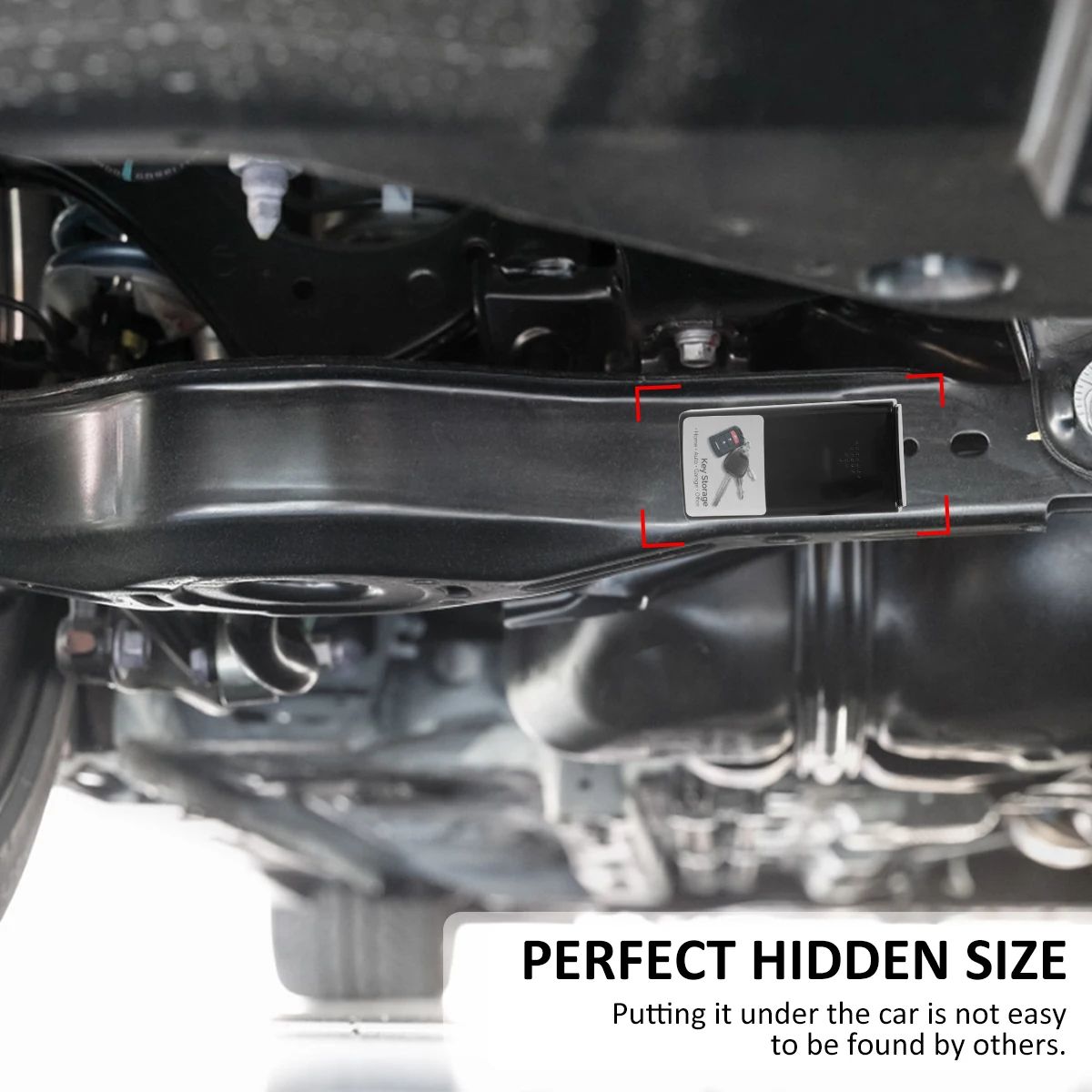 Waterproof Magnetic Key Box Under Car with Strong Magnet Hidden Key Holder