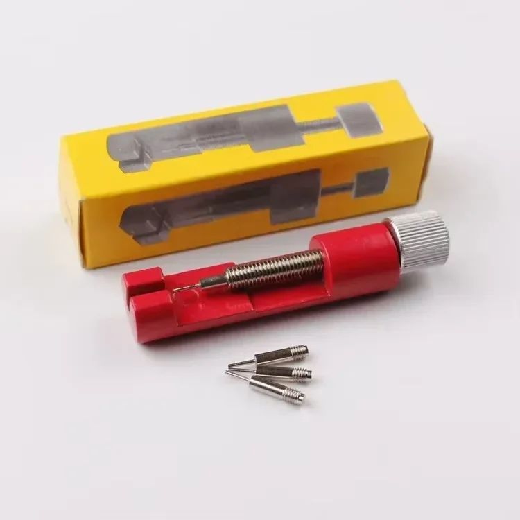 Adjustable watch band link remover Tool, All-Metal watch strap adjustment tool with Spare Pins