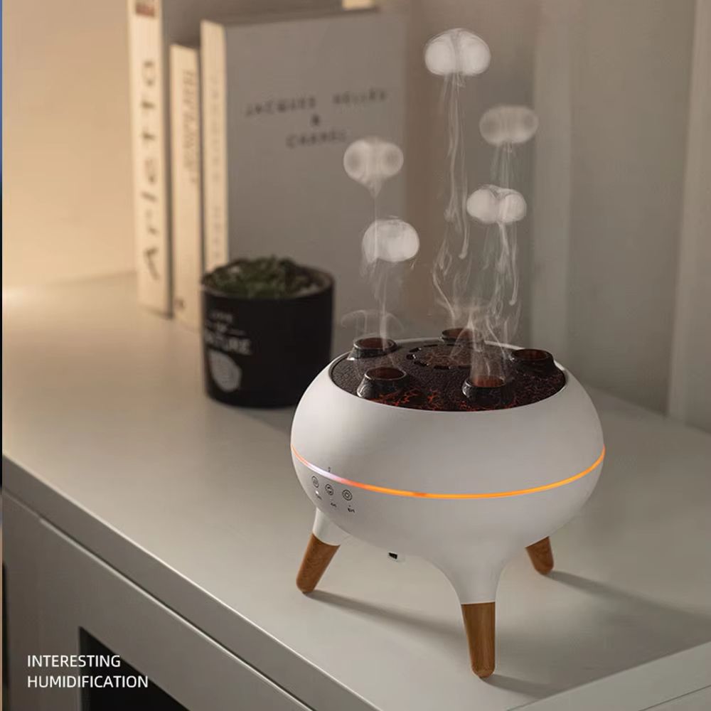 Dynamic Jellyfish Air Humidifier – 250ml Essential Oil Diffuser with Remote Control & 7-Color LED Night Lights