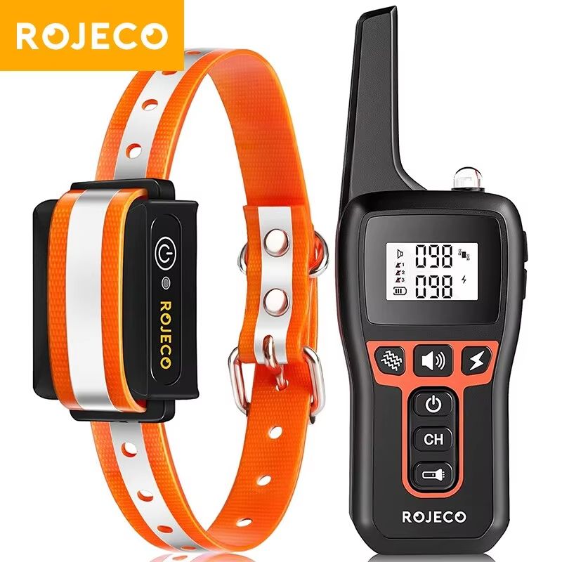 ROJECO 1000m Dog Training Collar – Rechargeable Remote Control Bark & Behavior Correction Collar