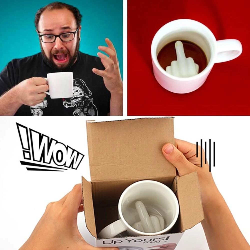300 ML Middle Finger Creative Ceramic Mug