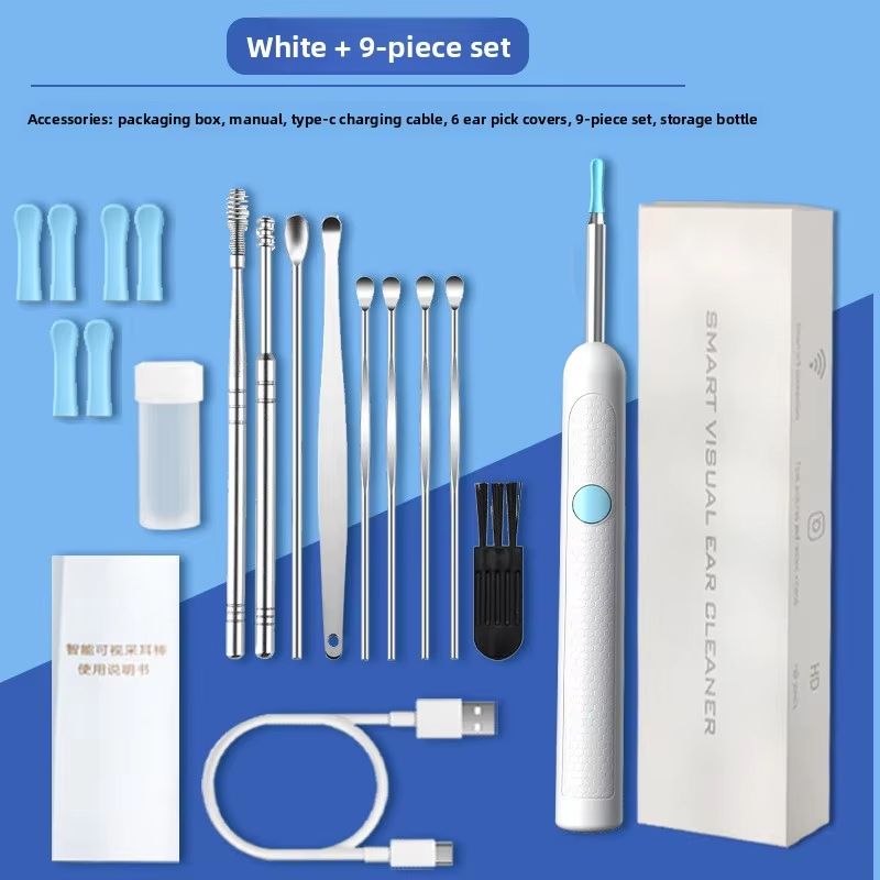 Wireless Ear Cleaner with 8MP Camera – Rechargeable Ear Wax Removal Kit with Ear Spoon