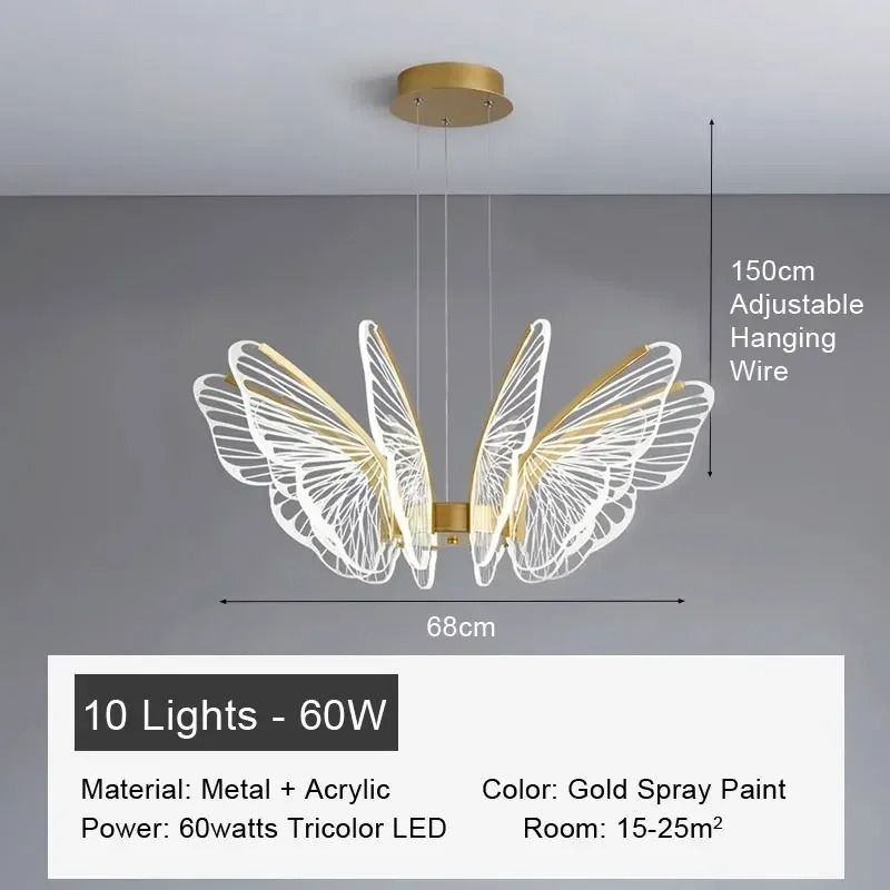 Synchronize your sanctuary with the high-definition, high-vibration energy of our Butterfly Chandelier. Featuring a soph