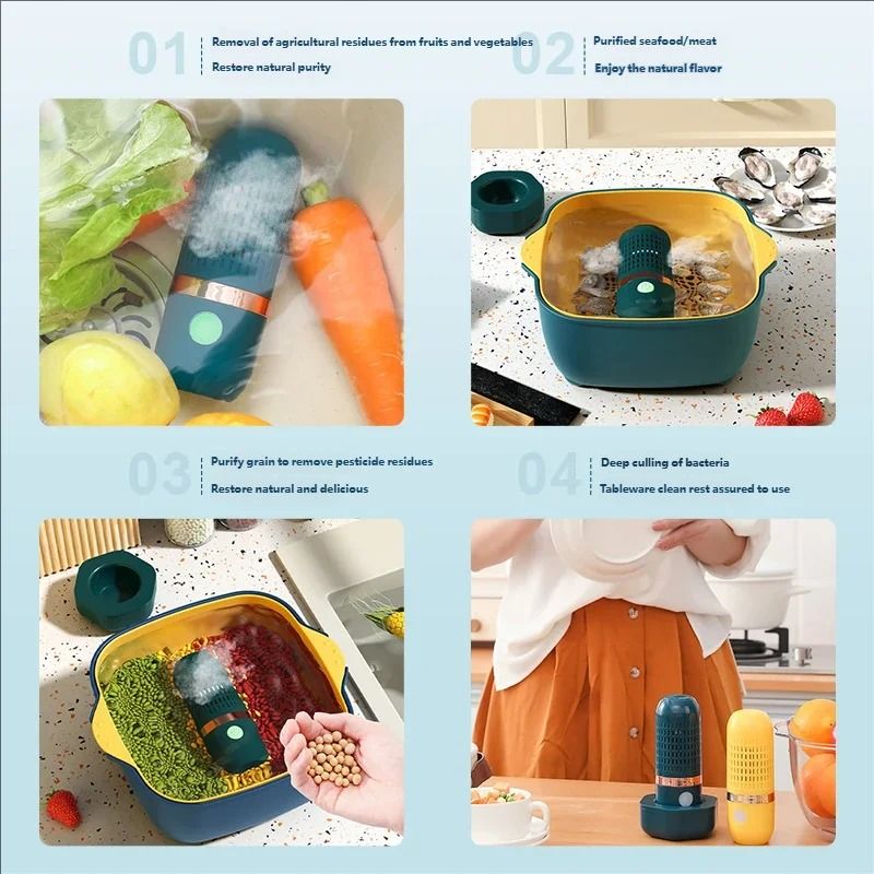 Multifunctional 3000mAh Fruit and Vegetable Cleaning Machine