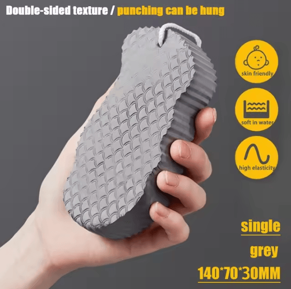 Soft Sponge Body Scrubber – Gentle Exfoliating Bath & Shower Scrub Sponge