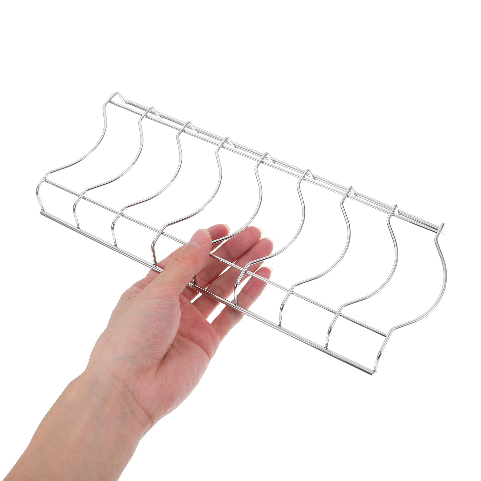 Stainless Steel Dish Rack with Sections, Bowl Holder, Drain Holes, Kitchen Drying Rack