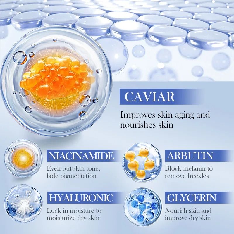 SADOER Caviar Hyaluronic Acid Hydrating and Brightening Face Mask Set
