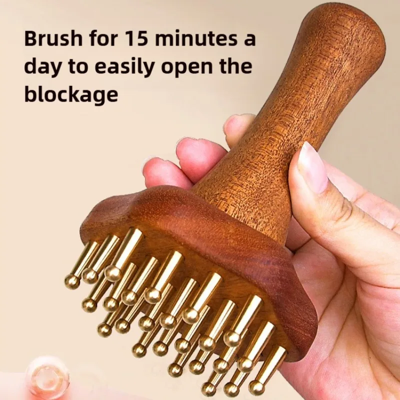 Portable Brass Gua Sha Massage Tool, Head, Neck, Leg, Body Meridian Massager, Lymphatic Muscle Relief, Pain, Deep Tissue
