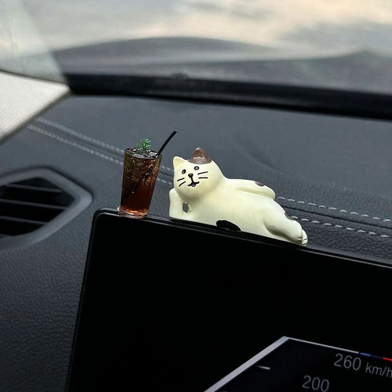Whimsical Garden Miniature Cat Action Figures