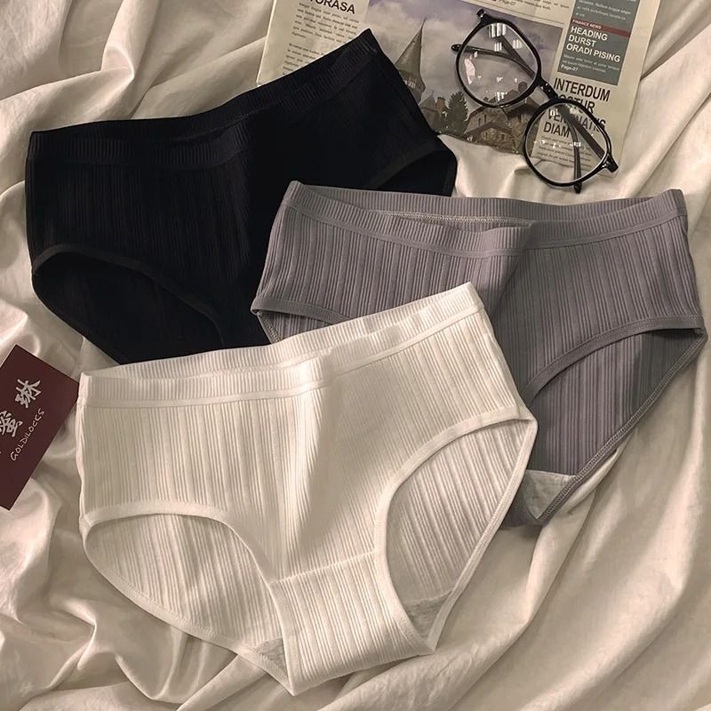 Soft Cotton Brief Panties for Women Breathable Comfortable Everyday Underwear 3 Piece Set