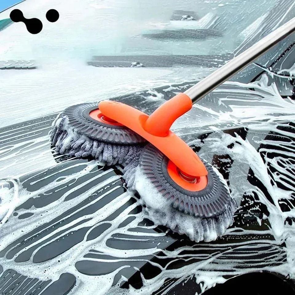 Dual-Head Telescopic Chenille Car Wash Mop