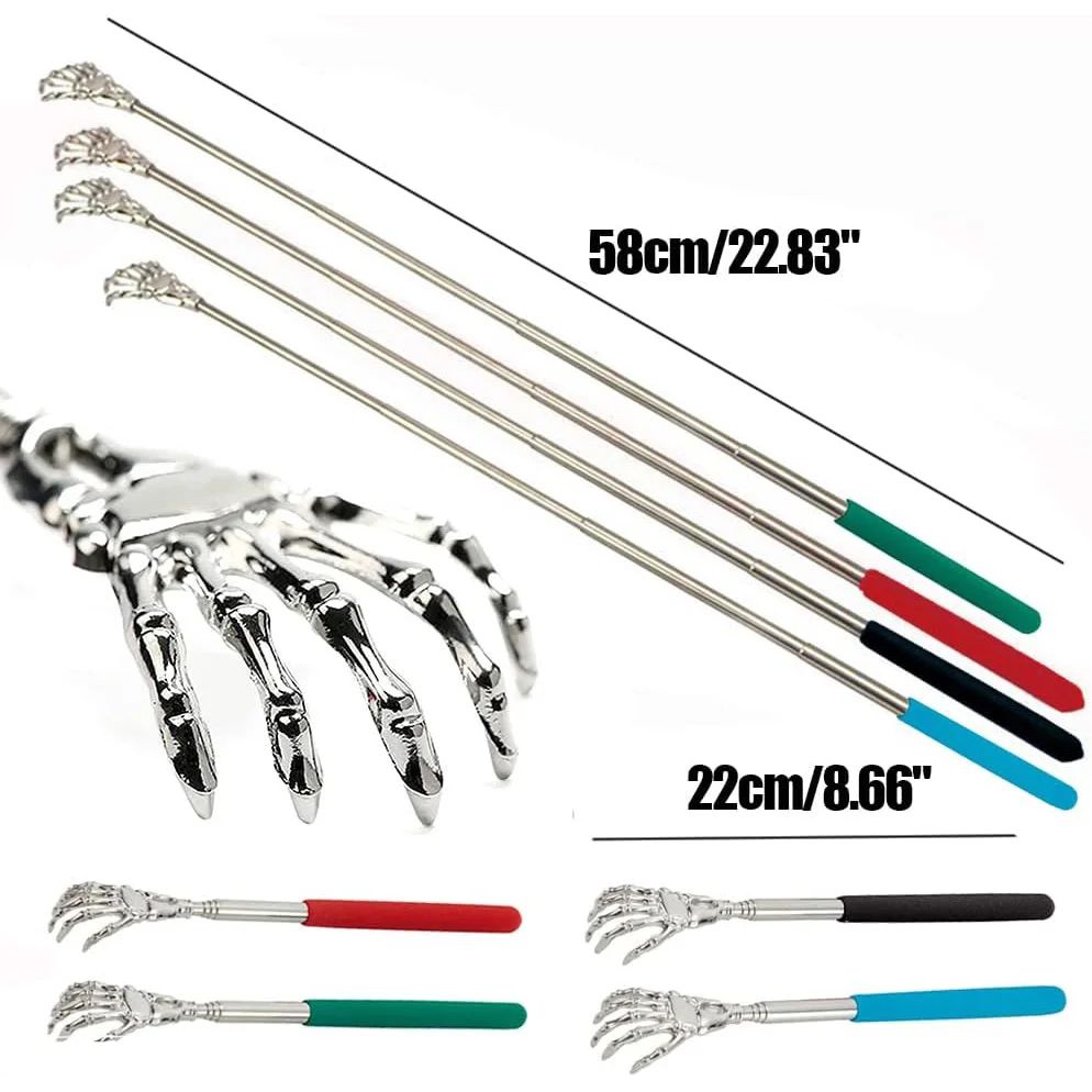 Telescopic Stainless Steel Back Scratcher & Itch Relief Massager