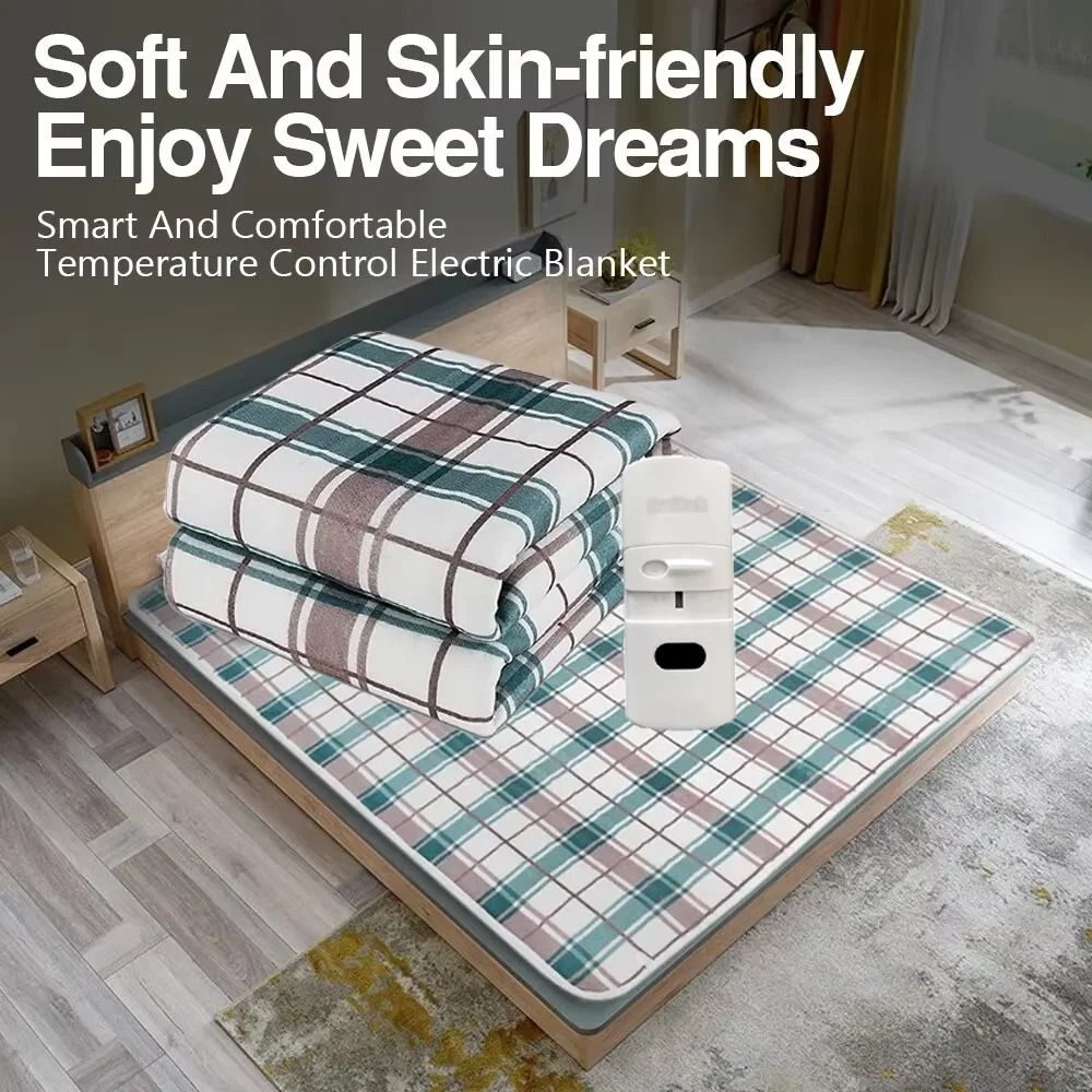 Electric Mattress Blanket Dual Control Household Mite Removal Winter Bed Cover