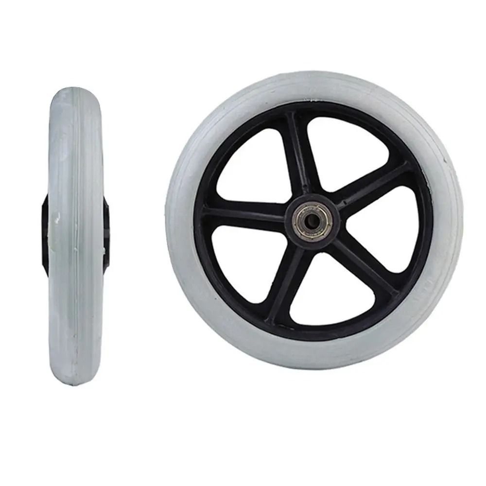 Heavy Duty Wheelchair Front Caster Wheel Solid Tire Replacement 6 7 8 Inch