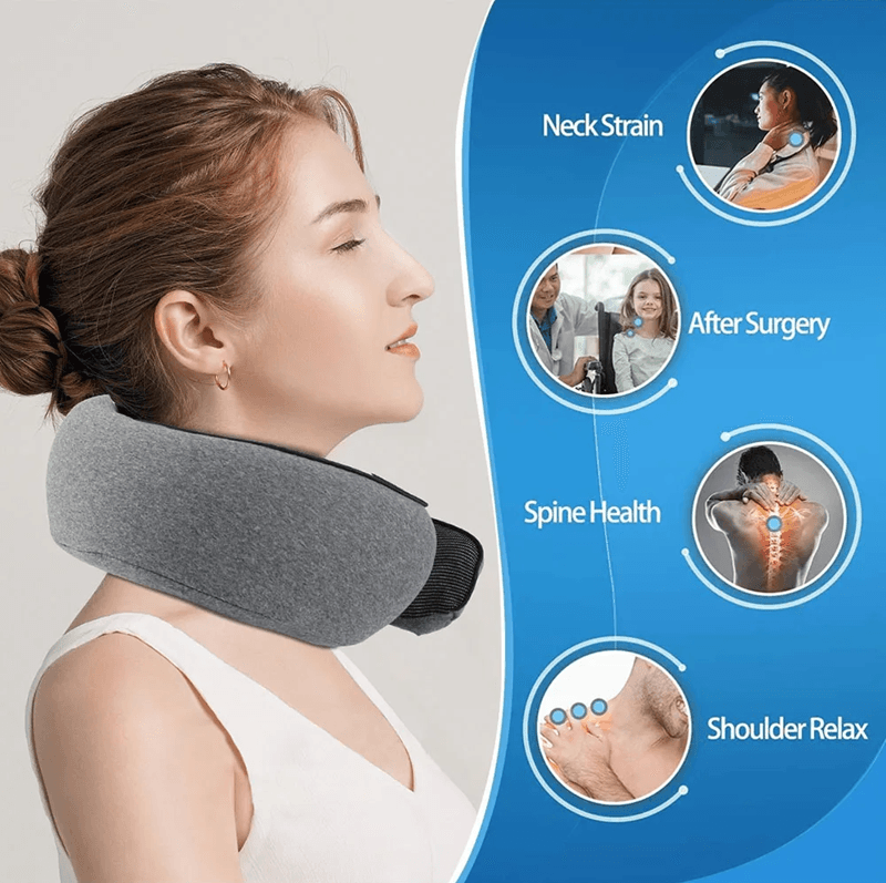 TravelEase Memory Foam U Shaped Neck Pillow for Sleep and Support