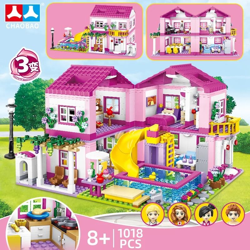 Friends City Street View Villa Building Block Set for Creative DIY Play