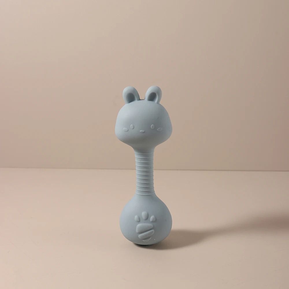 Ergonomic Silicone Duck Handheld Rattle – BPA-Free Teething Shaker & Molar Toy
