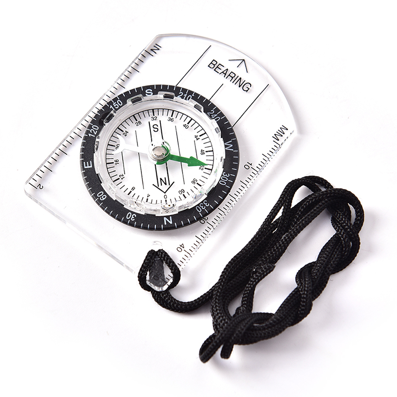 Outdoor Hiking Compass & Map Scale Ruler  Multifunctional Camping Tool