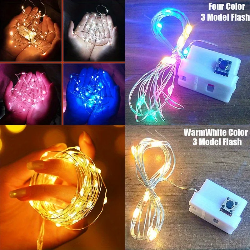 Waterproof Copper Mini Fairy Lights with Speed Modes for Outdoor Christmas Decorations