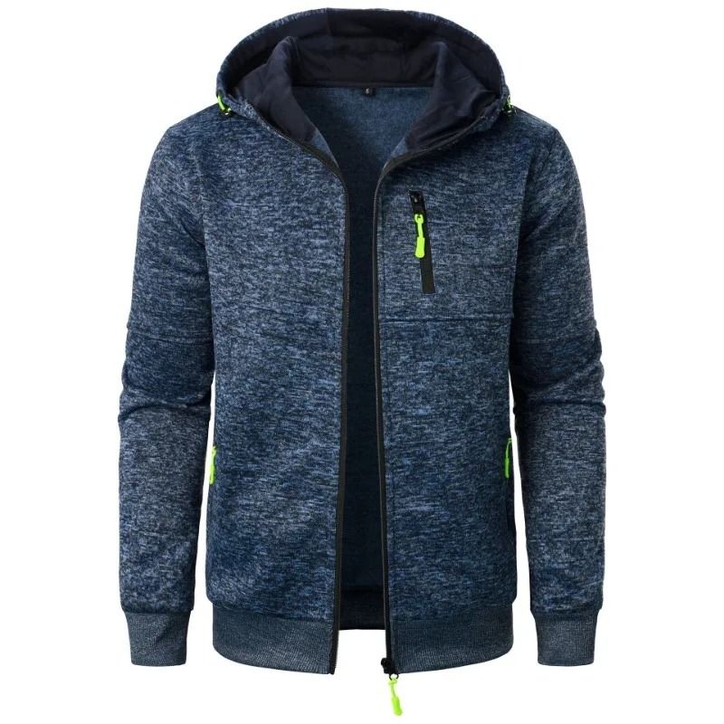 Mens Hooded Zipper Sweatshirt Jacket Winter Warm Streetwear