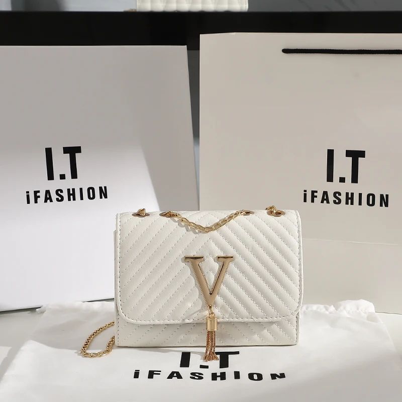 Embroidered Sequin Crossbody Bag Womens Luxury Tassel Shoulder Purse