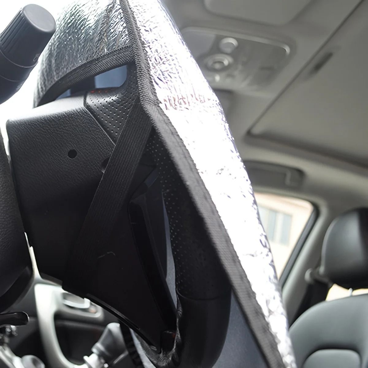 Car Steering Wheel Silver Sun Shade