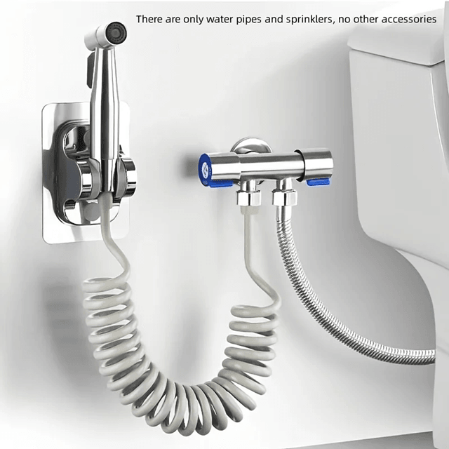High Pressure Handheld Shower Kit Stainless Steel Cleaning Spray Gun