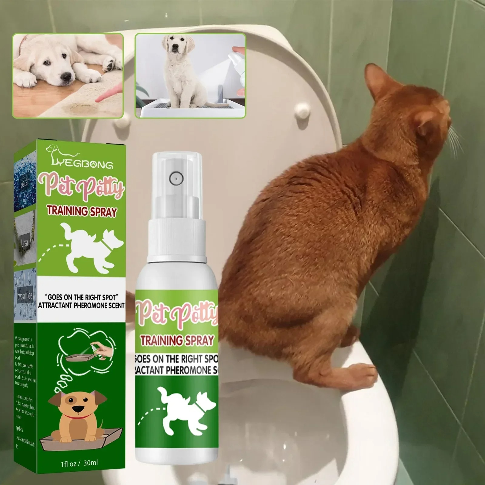 Ultimate Pet Toilet Training Spray – Indoor Potty Trainer for Dogs & Cats