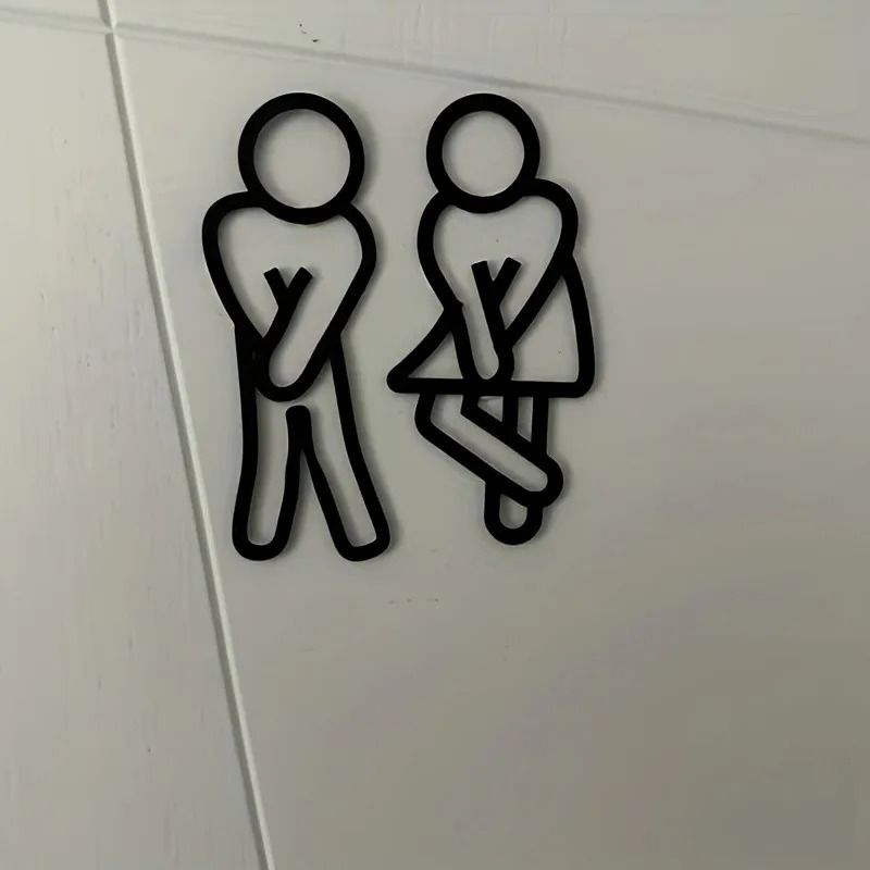 Creative Bathroom Sign Set