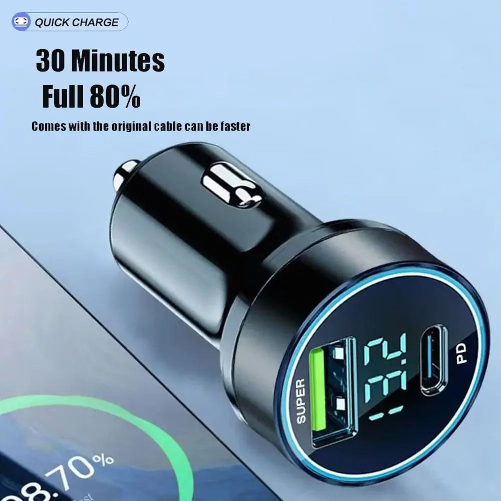 120W High-Fidelity USB-C Super Fast Car Charger and Power Adapter Hub