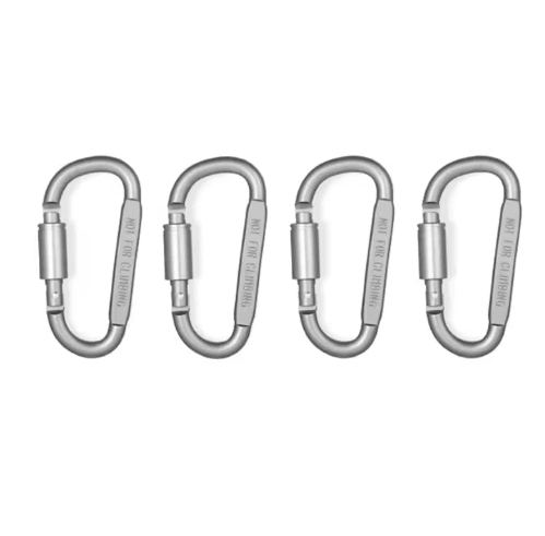 4–6PCS Aluminum Carabiner Keychain Clips Tactical EDC Camping Hooks