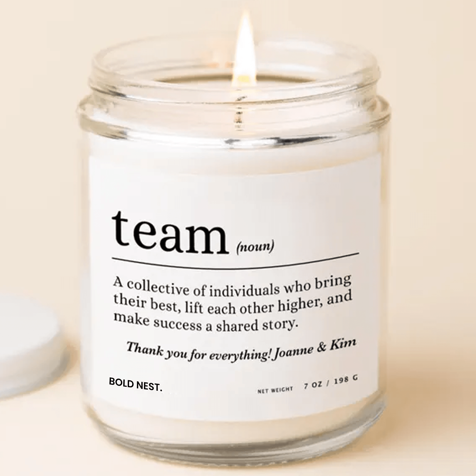 Custom Team Definition Candle Employee Appreciation Gift Personalized Office Gift Coworker Gift Boss Gift Company Gift