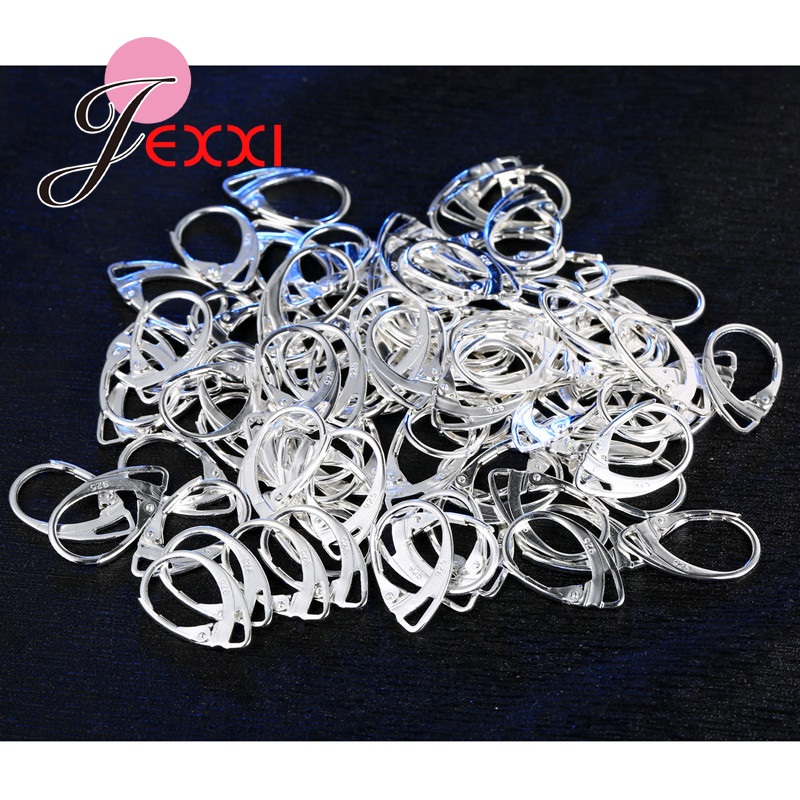 100 Pcs 925 Sterling Silver Ear Wire Hooks: DIY Earring Findings, Fast Shipping