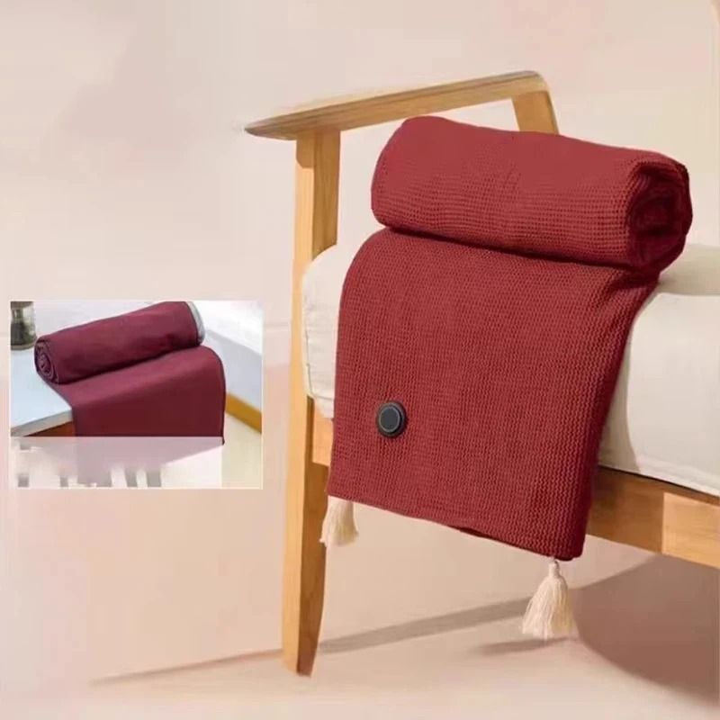 Portable USB Electric Blanket Fast-Heating Washable Warm Shawl for Home Office & Camping
