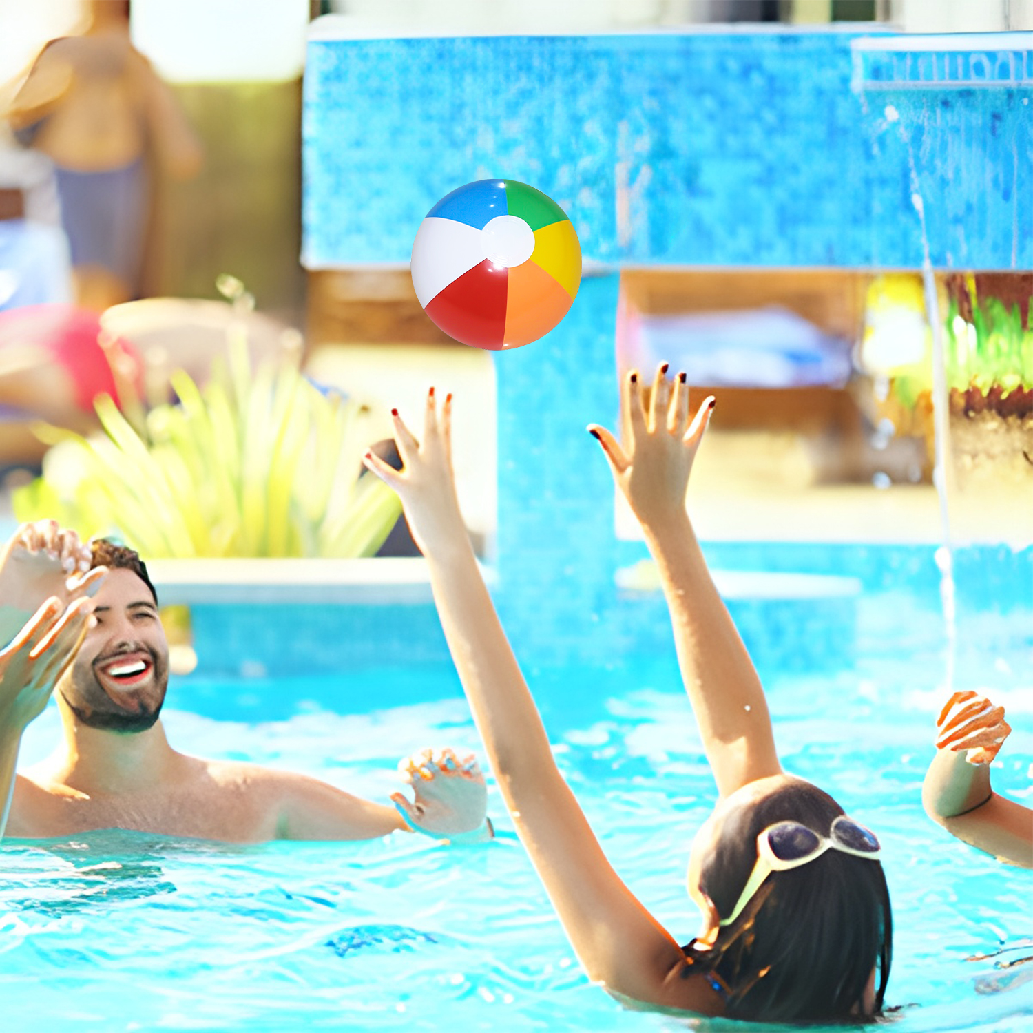 Colorful Inflatable Beach Ball for Kids Pool Parties & Summer Outdoor Water Games