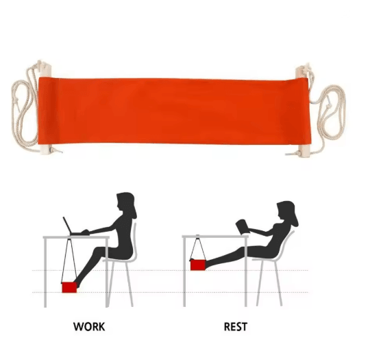 Portable Desk Foot Hammock Under Desk Footrest for Office and Travel