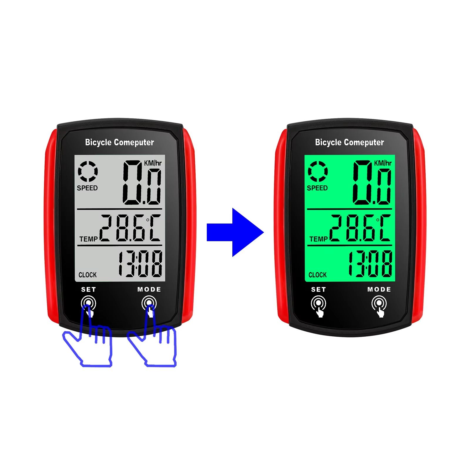 Wired Bike Computer LCD Speedometer and Odometer for Cycling