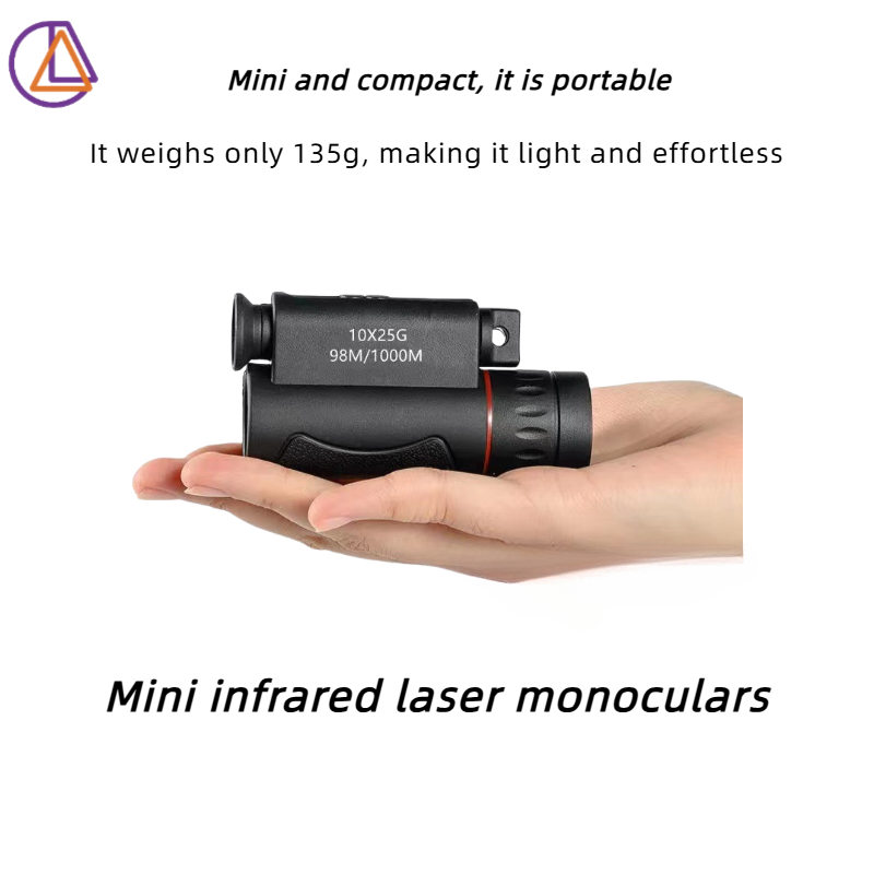 Portable Handheld Monocular with Infrared Laser Band Light, High-Transparency Low-Light Night Vision Outdoor Telescope