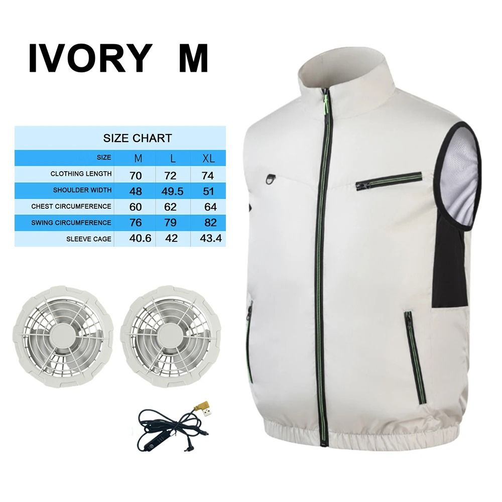 Cooling Fan Vest Summer Heat Resistant Air Conditioning Vest