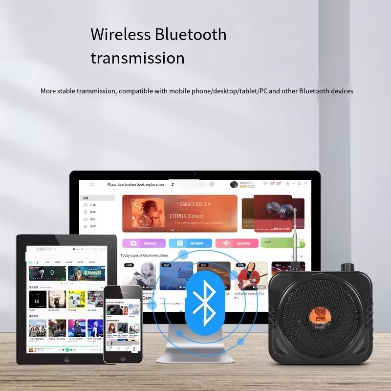 25W Bluetooth Amplifier Speaker with Wired & Wireless Microphone – Classroom, Tour Guide, and Event Voice Amplifier