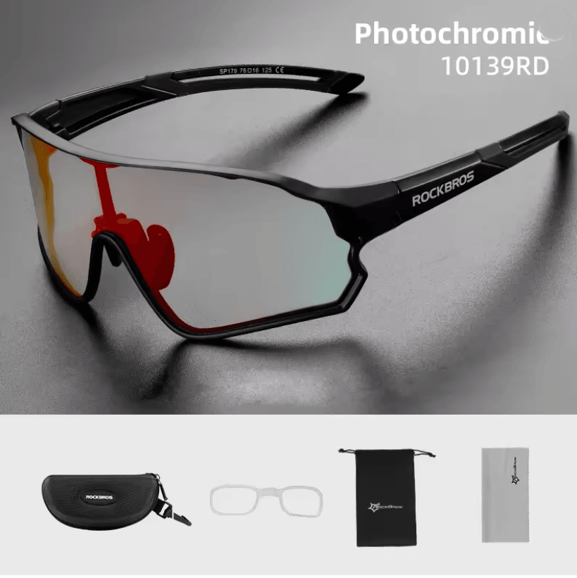 ROCKBROS Photochromic Cycling Glasses with UV400 Protection and Ultra-Light Frame