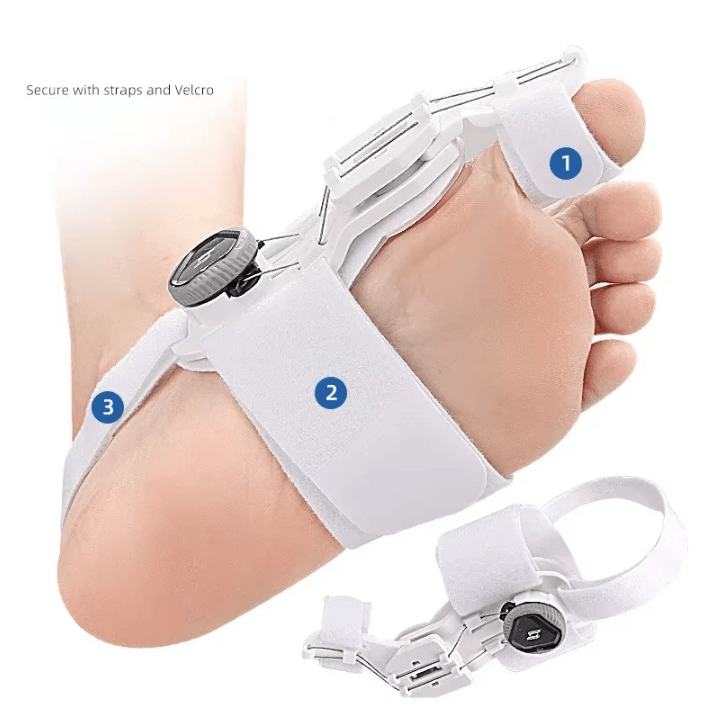 Bunion Corrector Brace with Rotatable Toe Separator and Adjustable Straightener