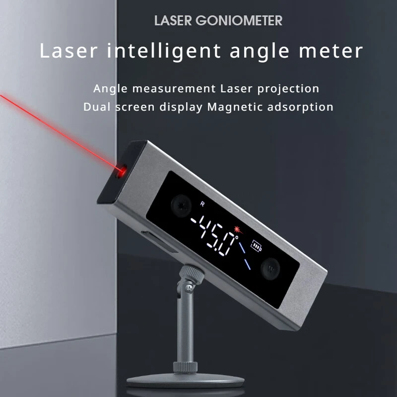 Digital Laser Level Goniometer Auto Calibration Angle Meter Protractor Inclinometer for Woodworking and Construction