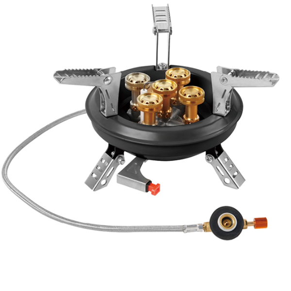 High Pressure Portable Camping Gas Stove Windproof Butane Burner with Piezo Ignition