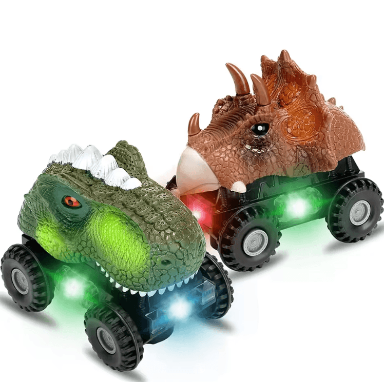 Electric Dinosaur Car Toy – Interactive Dino Vehicle with Lights, Sound & Motion