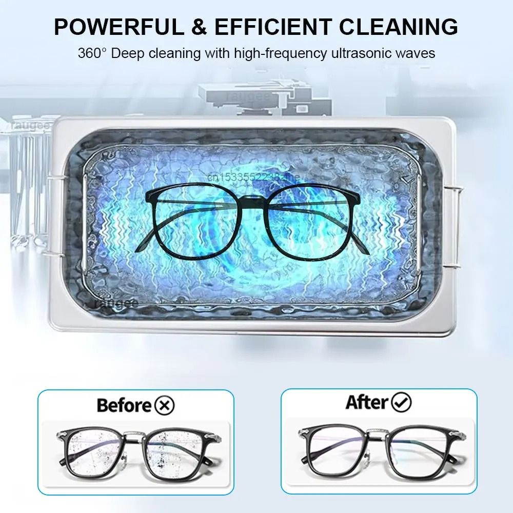 0.8 L Ultrasonic Cleaner 40kHz Jewelry and Glasses Cleaning Machine